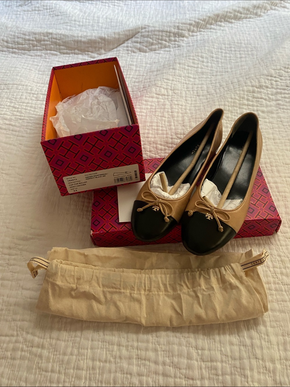 Tory Burch cap toe ballet